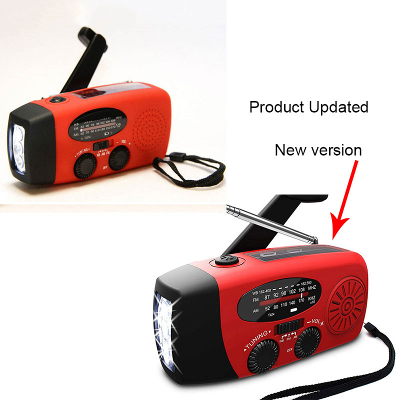 Solar Hand Crank Emergency Radio with Flashlight
