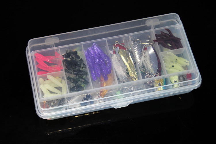 100pc Fishing Soft Bait Set - Sequined Lures