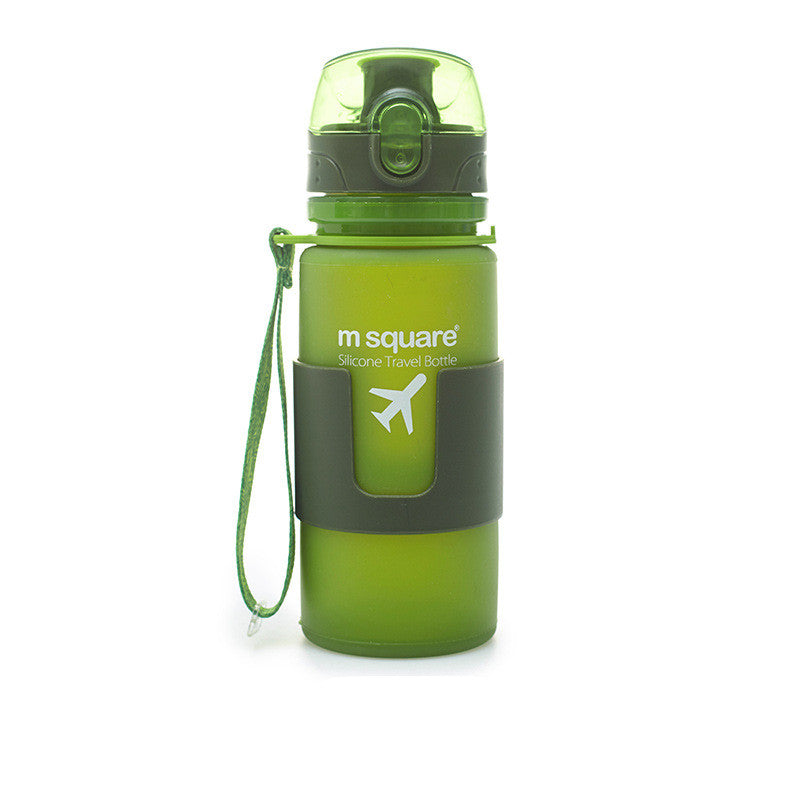 Silicone Water Bottle - Portable 500ml Hydration for Hiking & Camping
