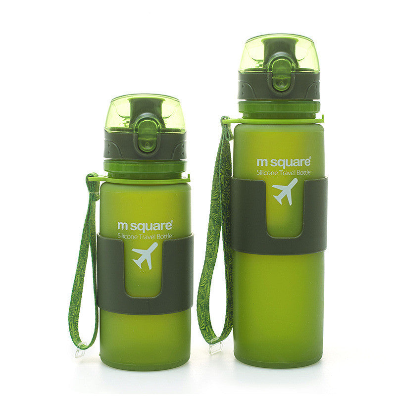 Silicone Water Bottle - Portable 500ml Hydration for Hiking & Camping