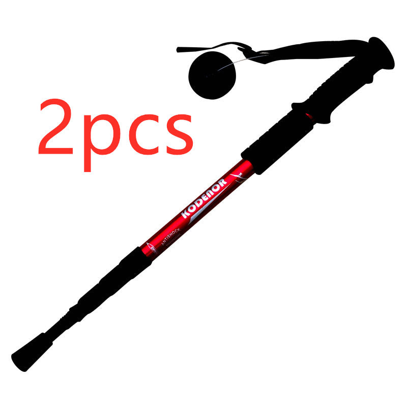 Aluminum Trekking Poles - Lightweight 4-Section Hiking Sticks