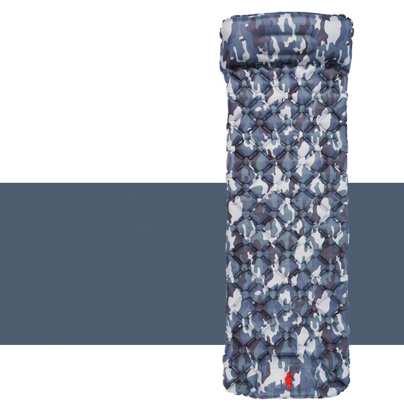 Inflatable Sleeping Pad - Lightweight Camping Mat with Built-In Pillow