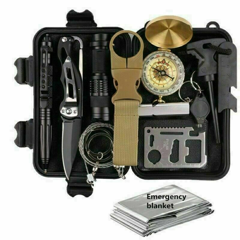 14-in-1 Emergency Survival Kit for Camping & Hiking