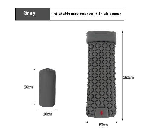 Inflatable Sleeping Pad - Lightweight Camping Mat with Built-In Pillow