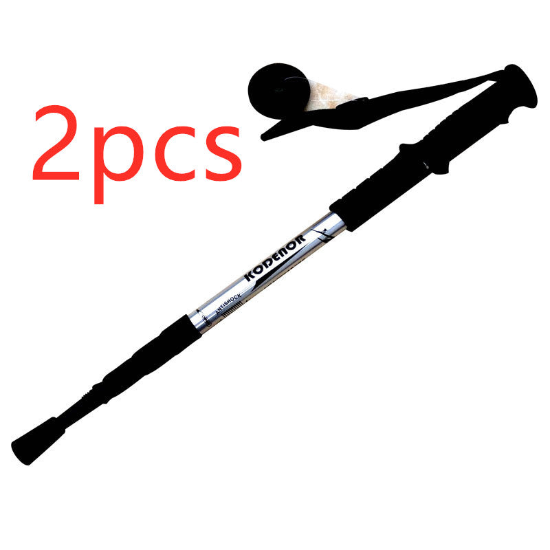 Aluminum Trekking Poles - Lightweight 4-Section Hiking Sticks