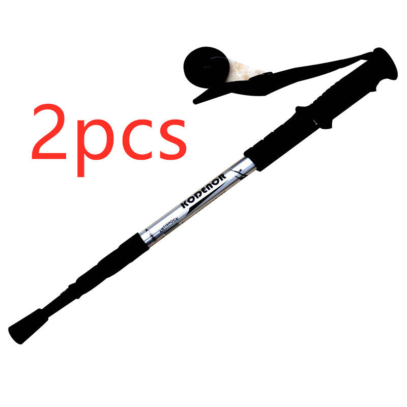 Aluminum Trekking Poles - Lightweight 4-Section Hiking Sticks