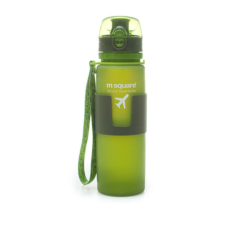 Silicone Water Bottle - Portable 500ml Hydration for Hiking & Camping