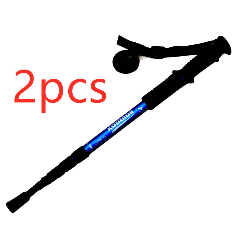 Aluminum Trekking Poles - Lightweight 4-Section Hiking Sticks