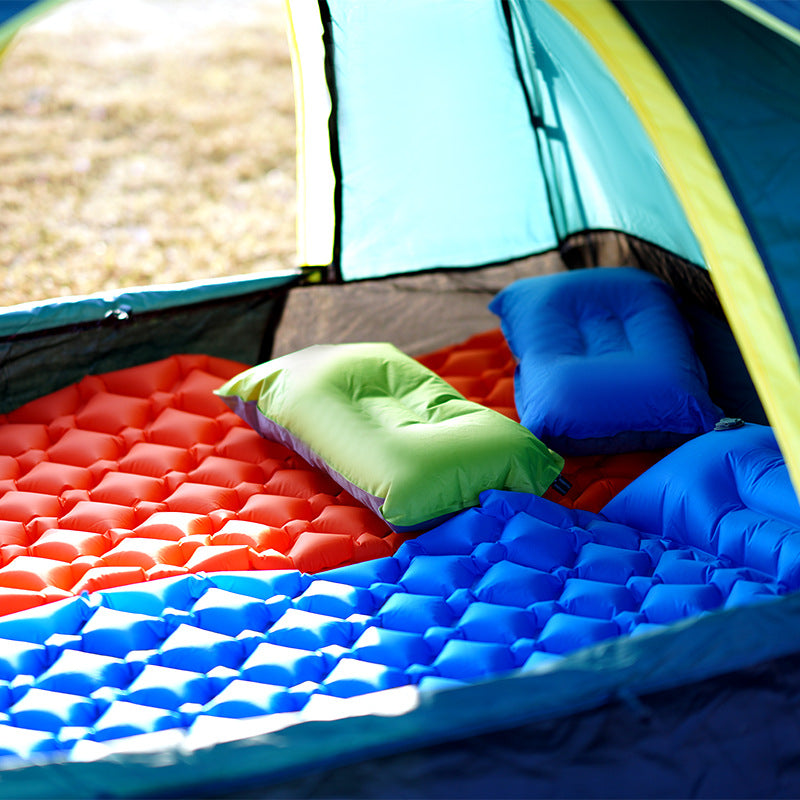 Inflatable Sleeping Pad - Lightweight Camping Mat with Built-In Pillow