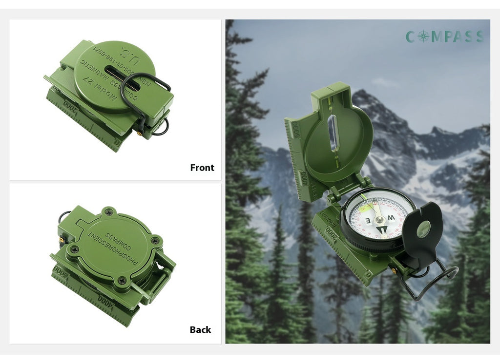 Multifunctional Camping Compass - Aluminum Alloy